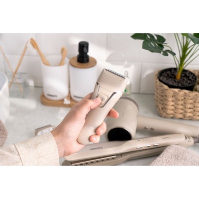 Епілятор ARDESTO 2в1 Pearl Cream LESH-Y700PERL, пінцетний, акумул., пінцет.-18, сух., насадок-2, бежевий