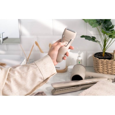 Епілятор ARDESTO 2в1 Pearl Cream LESH-Y700PERL, пінцетний, акумул., пінцет.-18, сух., насадок-2, бежевий