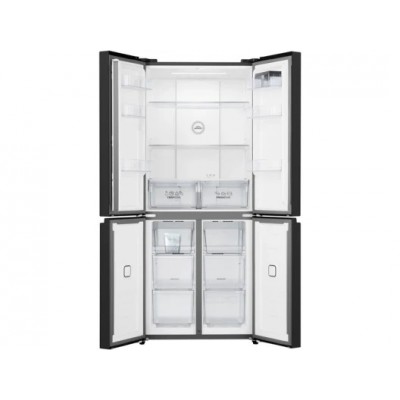 Холодильник SBS Gorenje, 190х65х80см, 4 двері, 286(149)л, А+, NoFrost+, Інвертор , Зона св-ті, Диспл, Чорний