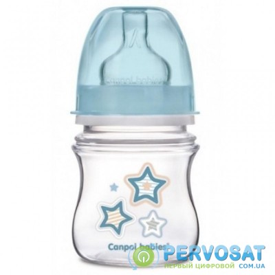 Бутылочка для кормления Canpol babies с широким горлышком Newborn baby, 120 мл, голубая (35/216_blu)