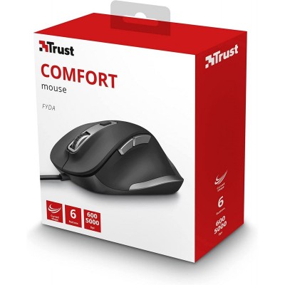 Миша Trust Fyda ComFortable ECO, USB-A, чорно-сірий