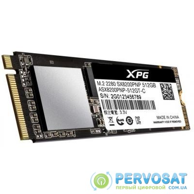 Накопитель SSD M.2 2280 512GB ADATA (ASX8200PNP-512GT-C)