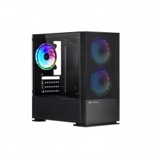Корпус 2E GAMING CALLEO (GB701) MiniT, Micro ATX,Mini ITX,2xUSB2.0,1xUSB3.0,3x120ARGB,скло(бічна панель),без БЖ,чорний Корпус 2E GAMING CALLEO (GB701) MiniT, Micro ATX,Mini ITX,2xUSB2.0,1xUSB3.0,3x120ARGB,скло(бічна панель),без БЖ,чорний
