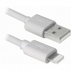Дата кабель USB 2.0 AM to Lightning 1.0m ACH01-03BH white Defender (87479) Дата кабель USB 2.0 AM to Lightning 1.0m ACH01-03BH white Defender (87479)