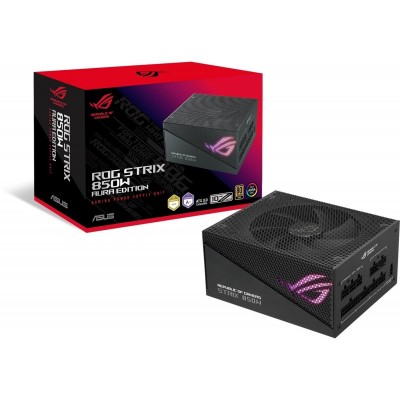 Блок живлення ASUS ROG STRIX AURA (850W), &gt;90%, 80+ Gold, 135мм, 1xMB 24pin(20+4), 2xCPU 8pin(4+4), 4xMolex, 5xSATA, 4xPCIe 8pin(6+2), Fully Modular, ARGB, ROG-STRIX-850G-AURA-GAMING