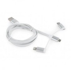 Дата кабель USB 2.0 AM to Lightning/Micro/Type-C 1.0m Cablexpert (CC-USB2-AMLM32-1M-W) Дата кабель USB 2.0 AM to Lightning/Micro/Type-C 1.0m Cablexpert (CC-USB2-AMLM32-1M-W)