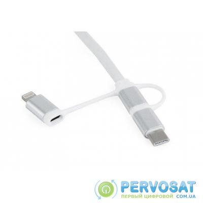 Дата кабель USB 2.0 AM to Lightning/Micro/Type-C 1.0m Cablexpert (CC-USB2-AMLM32-1M-W)