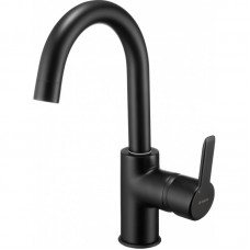 Змішувач для раковини Deante Arnika,  довж. виливу - 135мм, поворотний, 1важіль, чорний Змішувач для раковини Deante Arnika,  довж. виливу - 135мм, поворотний, 1важіль, чорний