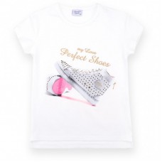 Футболка дитяча Breeze з кедами і стразами (8797-128G-beige) Футболка дитяча Breeze з кедами і стразами (8797-128G-beige)