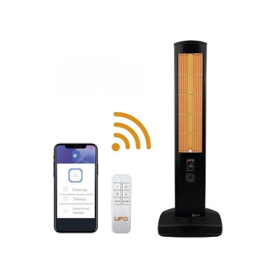 Інфрачервоний обігрівач UFO Erciyus Smart 2300 2.3 кВт, до 28 м2, колонного типу, IP24, мех. керування, пульт ДК, Wi-Fi