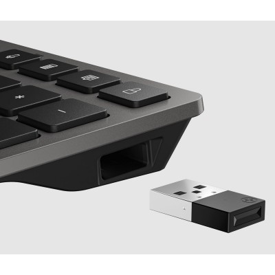 Клавіатура мембранна HP 720 Multi-Device Rechargeable, 109key, WL/BT, EN/UK, чорний