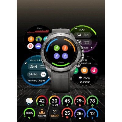 Смарт-годинник Mibro GS Explorer S 48мм, 1.32", 466x466, AMOLED, BT 5.3, Dual-band GPS, 10 ATM, титан-силікон Смарт-годинник Mibro GS Explorer S 48мм, 1.32", 466x466, AMOLED, BT 5.3, Dual-band GPS, 10 ATM, титан-силікон