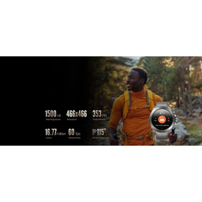 Смарт-годинник Mibro GS Explorer S 48мм, 1.32", 466x466, AMOLED, BT 5.3, Dual-band GPS, 10 ATM, титан-силікон Смарт-годинник Mibro GS Explorer S 48мм, 1.32", 466x466, AMOLED, BT 5.3, Dual-band GPS, 10 ATM, титан-силікон