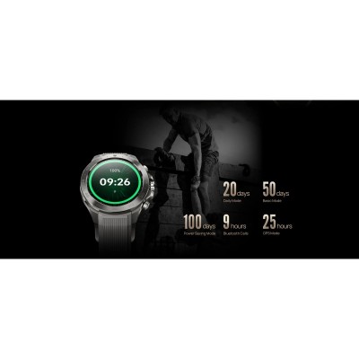 Смарт-годинник Mibro GS Explorer S 48мм, 1.32", 466x466, AMOLED, BT 5.3, Dual-band GPS, 10 ATM, титан-силікон Смарт-годинник Mibro GS Explorer S 48мм, 1.32", 466x466, AMOLED, BT 5.3, Dual-band GPS, 10 ATM, титан-силікон