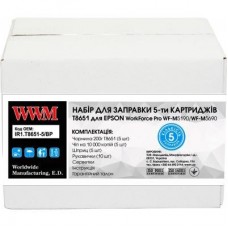 Заправочний набір WWM Epson WorkForce Pro WF-M5690/WF-M5190 (5 заправок) Black (IR1.T8651-5/BP) Заправочний набір WWM Epson WorkForce Pro WF-M5690/WF-M5190 (5 заправок) Black (IR1.T8651-5/BP)