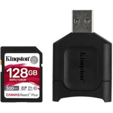 Карта пам'яті Kingston 128GB SDXC class 10 UHS-I U3 React Plus + USB-кардридер (MLPR2/128GB) Карта пам'яті Kingston 128GB SDXC class 10 UHS-I U3 React Plus + USB-кардридер (MLPR2/128GB)