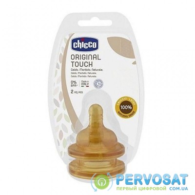 Соска Chicco Латексная Original Touch для каш 6м+ 2 шт (27856.00)