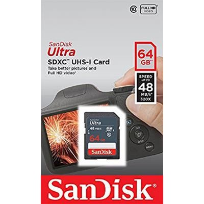 Карта памяти SANDISK 64GB SDXC class 10 UHS-I Ultra (SDSDUNB-064G-GN3IN)