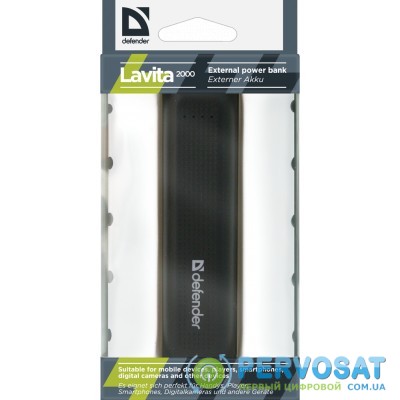 Батарея универсальная Defender Lavita 2000mAh USB*1 1A (83629)