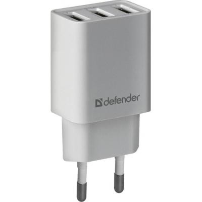 Зарядное устройство Defender UPA-31 white, 3xUSB, 5V / 3.1A (83587)