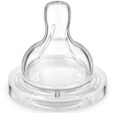 Соска Avent Classic+ 3міс+, силіконова, середній потік, 2шт