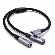 Перехідник Ugreen Type-C M to 2x 3.5mm F Audio Adapter 20 cm AV144 (Gray) (30732) Перехідник Ugreen Type-C M to 2x 3.5mm F Audio Adapter 20 cm AV144 (Gray) (30732)