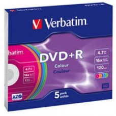 Диск DVD Verbatim 4.7Gb 16X SlimBox 5 шт Color (43556) Диск DVD Verbatim 4.7Gb 16X SlimBox 5 шт Color (43556)