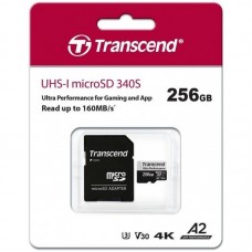 Карта памяті Transcend 256GB microSDXC C10 UHS-I U3 A2 R160/W125MB/s + SD Карта памяті Transcend 256GB microSDXC C10 UHS-I U3 A2 R160/W125MB/s + SD
