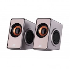 Акустична система 2E PCS204, 2.0, USB, Silver
