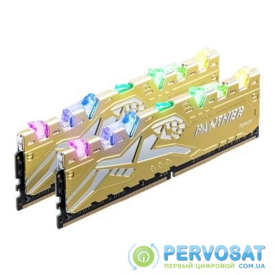 Модуль памяти для компьютера DDR4 16GB (2x8GB) 2666 MHz Panther Rage RGB Silver-Golden Apacer (EK.16G2V.GQMK2)