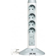 Мережевий фільтр Legrand 4xSchuko, 2хUSB, 1хmicroUSB, 3Gх1,5 мм, 2м, білий, з пристроем захисту від імпульсних перенапруг Мережевий фільтр Legrand 4xSchuko, 2хUSB, 1хmicroUSB, 3Gх1,5 мм, 2м, білий, з пристроем захисту від імпульсних перенапруг