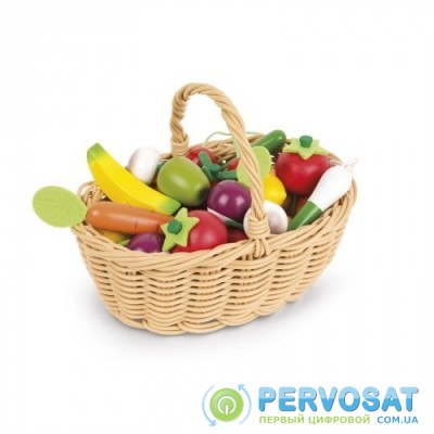 Janod Игровой набор - Корзина с овощами и фруктами (24 эл.)