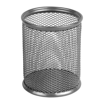 Подставка для ручек Axent round 80х80х100мм, wire mesh, silver (2110-03-A)