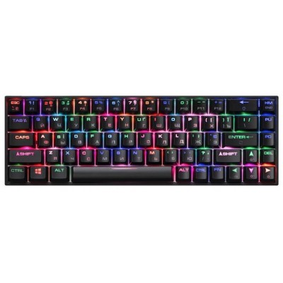 Клавіатура ігрова 2E GAMING KG370 RGB 68key Gateron Brown Switch USB Black Ukr