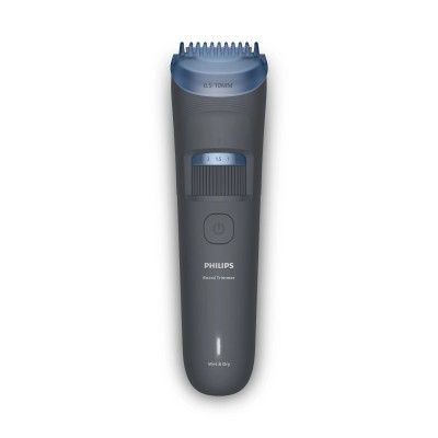 Тример Philips Series 3000, для бороди і вусів, акум., сталь, синій