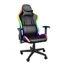Крісло Trust GXT 716 Rizza, ПУ шкіра, 3D-Armrests, RGB, чорний Крісло Trust GXT 716 Rizza, ПУ шкіра, 3D-Armrests, RGB, чорний