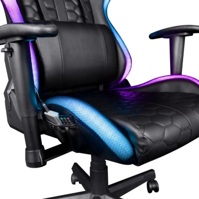 Крісло Trust GXT 716 Rizza, ПУ шкіра, 3D-Armrests, RGB, чорний Крісло Trust GXT 716 Rizza, ПУ шкіра, 3D-Armrests, RGB, чорний