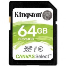 Карта пам'яті Kingston 64GB SDXC class 10 UHS-I U1 Canvas Select (SDS/64GB) Карта пам'яті Kingston 64GB SDXC class 10 UHS-I U1 Canvas Select (SDS/64GB)