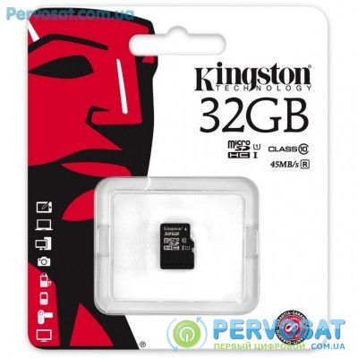 Карта памяти Kingston 32GB microSDHC Class 10 UHS-I (SDC10G2/32GBSP)