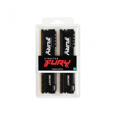 Модуль памяти для компьютера DDR4 32GB (2x16GB) 3200 MHz Fury Beast Black Kingston Fury (ex.HyperX) (KF432C16BBK2/32)