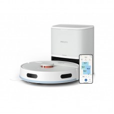 Робот-пилосос Philips Series 2000, h=9.7см, вологе прибирання, конт пил -0.38л, вода -0.3л, автон. робота до 120хв, EPA 11, Wi-Fi, станція самоочищ., білий Робот-пилосос Philips Series 2000, h=9.7см, вологе прибирання, конт пил -0.38л, вода -0.3л, автон. робота до 120хв, EPA 11, Wi-Fi, станція самоочищ., білий