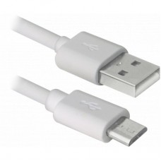 Дата кабель USB08-10BH USB - Micro USB, white, 3m Defender (87468) Дата кабель USB08-10BH USB - Micro USB, white, 3m Defender (87468)