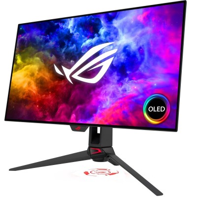 Монітор Asus 26.5&quot; ROG Swift PG27AQDM 2xHDMI, DP, 2xUSB, OLED, 2560x1440, 240Hz, 0.03ms, DCI-P3 99%, G-SYNC, Pivot, HDR10