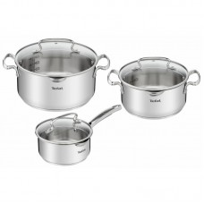 Набір посуду Tefal DUETTO+, 6предметів, нержавіюча сталь, скло Набір посуду Tefal DUETTO+, 6предметів, нержавіюча сталь, скло