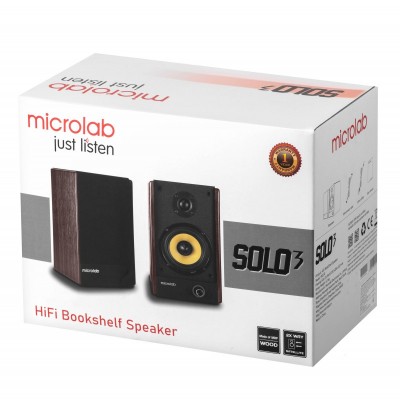 Акустична система MICROLAB SOLO 3 2.0, 40w, mini-jack/, коричневий