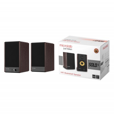 Акустична система MICROLAB SOLO 3 2.0, 40w, mini-jack/, коричневий