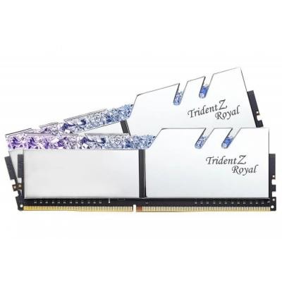 Модуль пам'яті для комп'ютера DDR4 16GB (2x8GB) 3600 MHz Trident Z RGB Royal Silver G.Skill (F4-3600C18D-16GTRS)