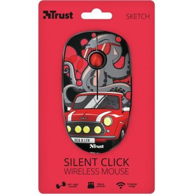 Мышка Trust Sketch Silent Click Wireless Red (23336)