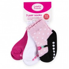Шкарпетки Luvable Friends 3 пари нескользящие, для дівчаток (23080.0-6 F) Шкарпетки Luvable Friends 3 пари нескользящие, для дівчаток (23080.0-6 F)