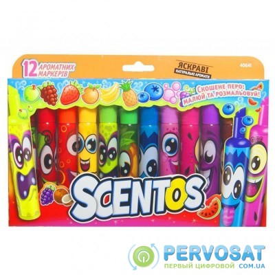 Набор для творчества Scentos ароматные маркери для рисования Штрих 12 цветов (40641)
